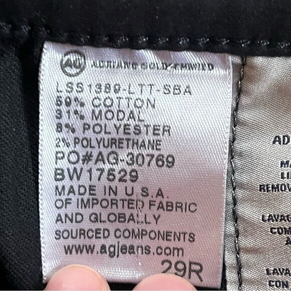 AG Adriano Goldschmied The Legging Ankle Super Skinny Ankle in Coated Black 29R - Picture 12 of 12